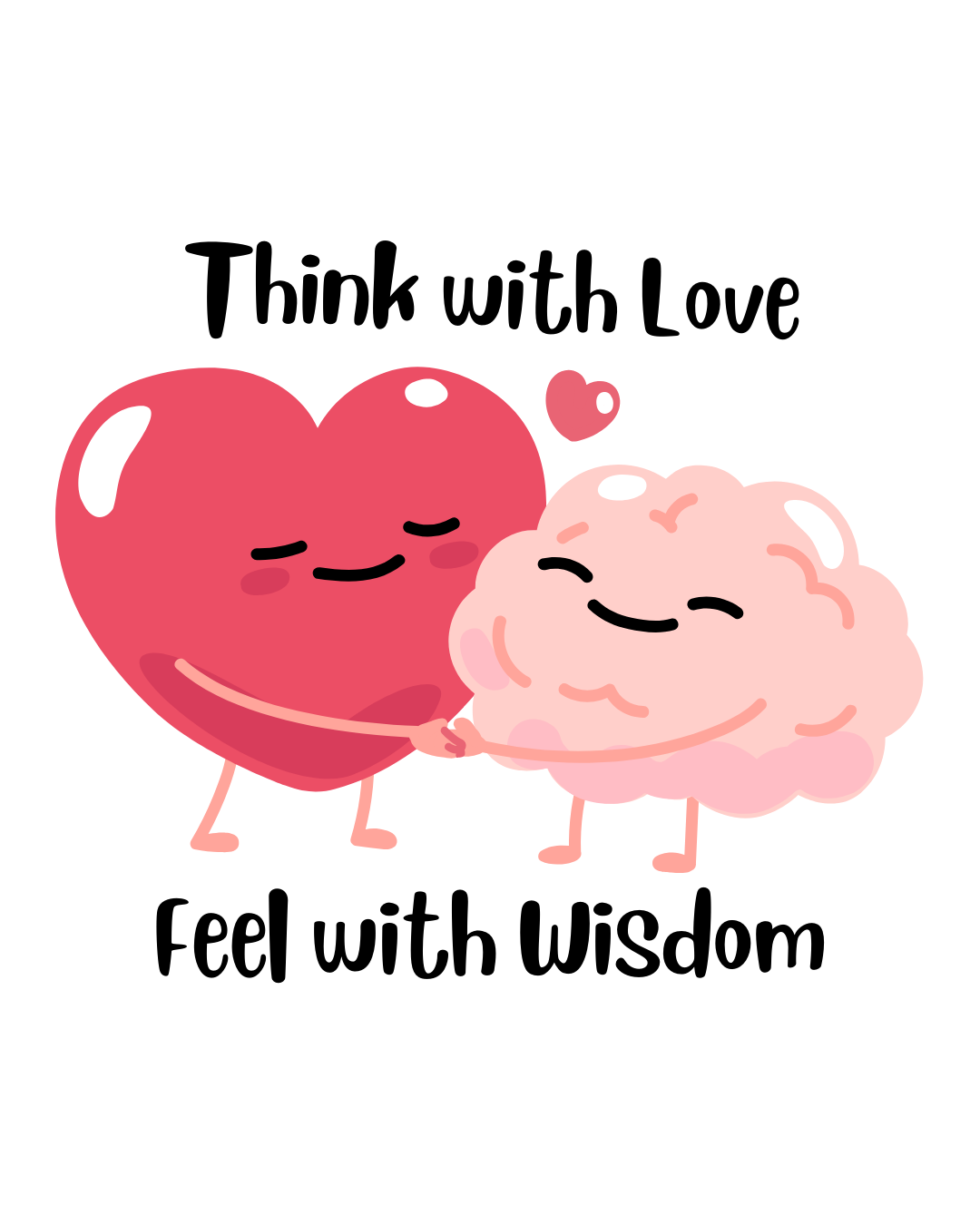 Large Think with Love Sticker