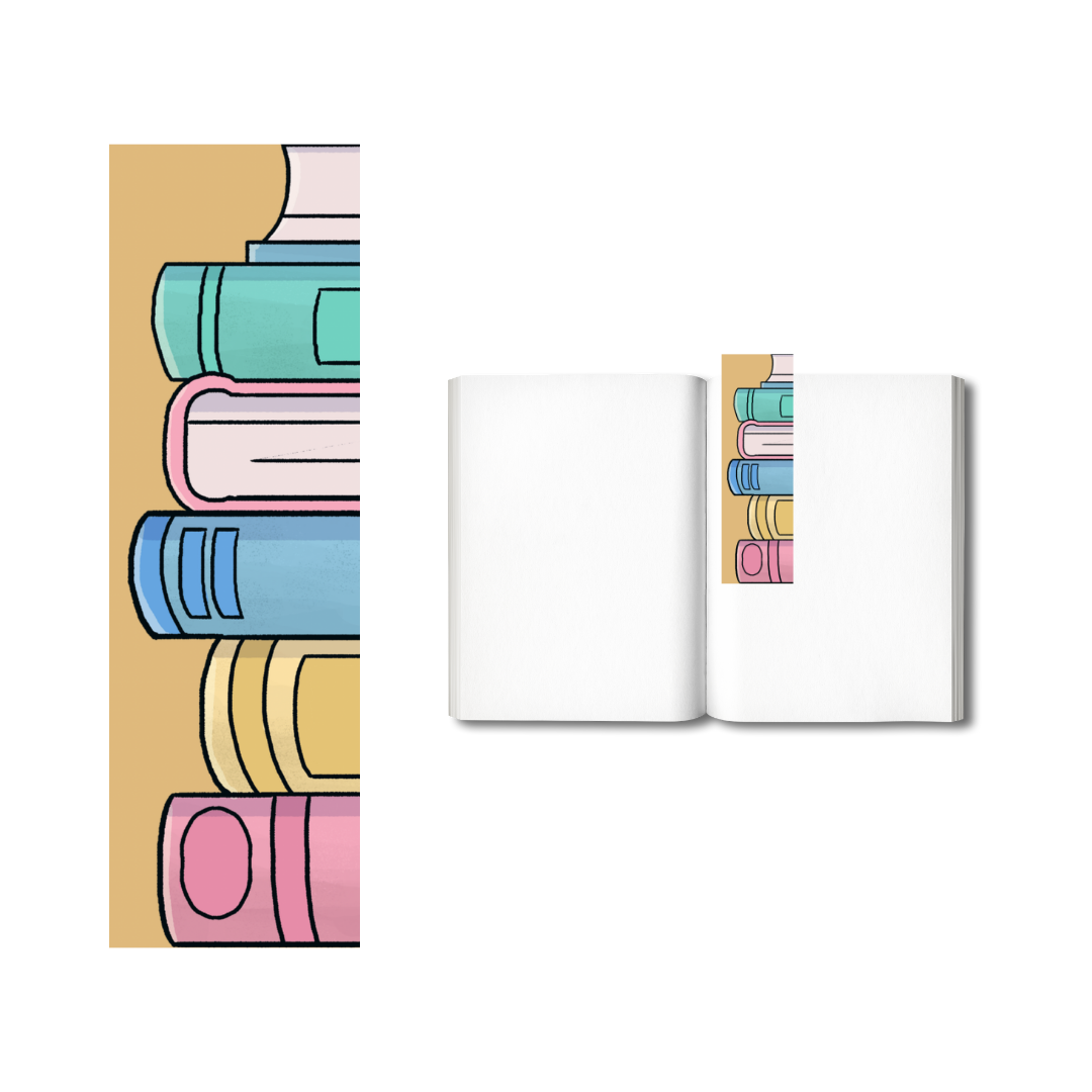 Stacked Books Bookmark