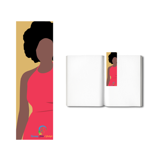 Black Woman with Red Dress Bookmark