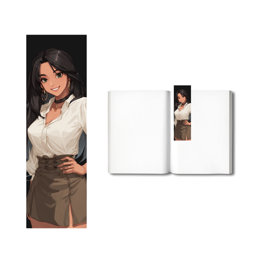 Woman w/Button White Shirt