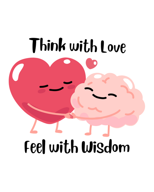 Large Think with Love Sticker