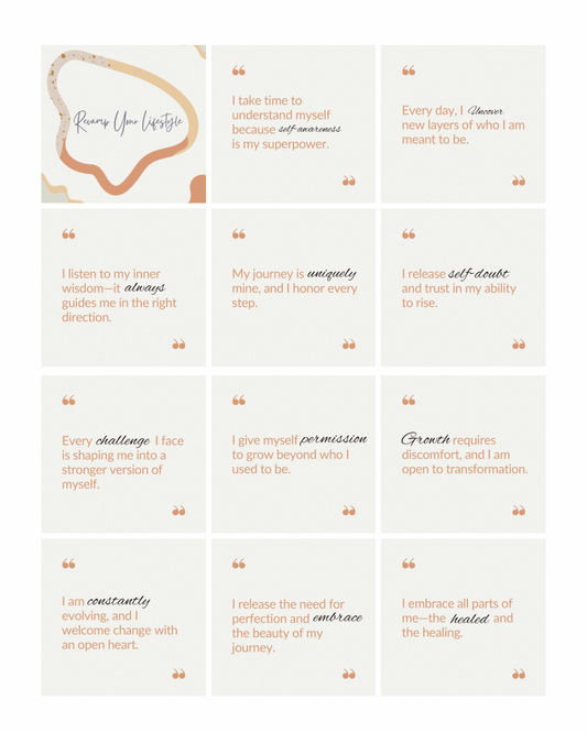 Long Quote Affirmation Cards